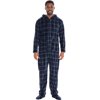 Alexander Del Rossa Mens Pajamas Blue and Green Plaid 2X