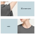 thumbnail image 4 of Camiseta deportiva para mujer Hollow Out Split Back O Neck Short, 4 of 8