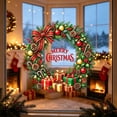 thumbnail image 5 of Bell Wreath Christmas Wreath Window Clings, Static PVC Holiday Decals for Glass Doors, Windows, Storefronts, Mirrors, and Seasonal Party Decor, 5 of 6