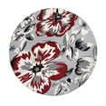 thumbnail image 2 of World Rug Gallery Modern Floral Design Red 6'6" Round Rug, 2 of 7