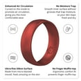 thumbnail image 3 of Satin Chrome Red Breathable Silicone Ring for Men and Women 6mm Bandwidth, 3 of 5