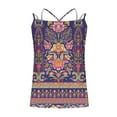 thumbnail image 4 of Puntoco Tops sin mangas para mujer Camiseta sin mangas holgada informal de verano con cuello redondo y estampado a la moda para mujer, 4 of 5