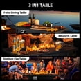 thumbnail image 5 of LHRIVER 43" Propane Fire Pit Table, 50,000 BTU Outdoor Windproof Gas Fire Pit with Lid, Smokeless  Glass Rocks, Cover, 5 of 10