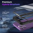 thumbnail image 4 of Magnetic for iPhone 14 Pro Max Case, Military Drop Protective Shockproof, Clear Back with Soft Edge, Phone Case for iPhone 14 Pro Max, Black, 4 of 12