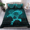 thumbnail image 1 of Juego de Cama Vikingo Raven Vegvisir Tattoo Cyan Version Juego de Cama Rlt12, 1 of 5