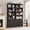 Black, variant on Walsunny Bookcase with Doors, 6 Tier Farmhouse Bookshelf with Storage Cabinet for Living Room Home Office, Black