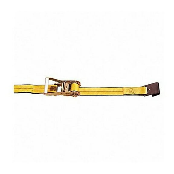 Kinedyne Ratchet Strap,Flat-Hook,Yellow 572720GRA
