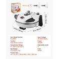 thumbnail image 3 of Pizza Oven, 12 in Electric Pizza Maker, 1200W Electric Pizzas Cooker with Cordierite Stone, 5-Mode Temperature Control, Viewing Window for Precise Cooking, Heats up to 788 ˚F, 3 of 5