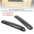 thumbnail image 1 of Pair Front Bumper Trim Set For Mini One Cooper R50/R52/R53 01-2004 Carbon Fibre, 1 of 13