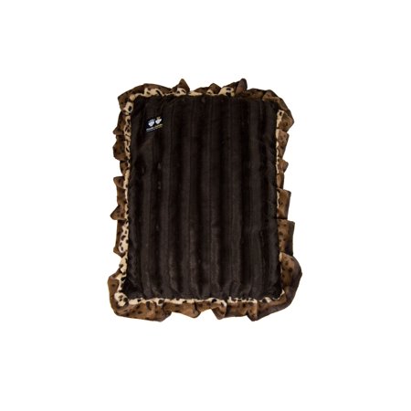 Bessie and Barnie Mesh Deluxe Godiva Brown / Wild Kingdom (Ruffles) Pet Dog Durable Crate Pad