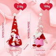 thumbnail image 2 of 12 inch Valentine's Day Faceless Gnome Plush Doll with Heart Rose, Cute Couple Rudolph Ornament for Romantic Home Decor, Festive Holiday Party Decoration, 2 of 3