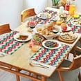 thumbnail image 4 of Placemats Set Of 4 Linen Durable Table Place Mats Colorful Wave Stripe Dinner Mats for Party Kitchen Dining Decoration, 4 of 7