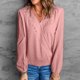 thumbnail image 4 of Blusas informales cómodas con cuello en V y encaje de manga larga para mujer Fridja hkj4603, 4 of 9