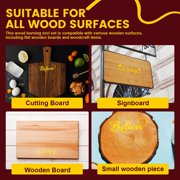 CCOCC Wood Burning Pen Kit with 3 Reusable Stencils - DIY Wood Burning Marker & Pyrography Tool for Beginners, Leather, Paper - Creative Gifts for Woodworking Hobbyists