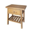 thumbnail image 5 of Benjara 26" Side Table- Classic Look- Drawer- Slatted Shelf- Modern Wood Brown, 5 of 6