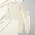 thumbnail image 2 of TOWED22 Baby Boy Fall Winter Clothes Solid Color Sweatshirt Shirt Pants Toddler Infant 2 Piece Outfit, 2 of 9