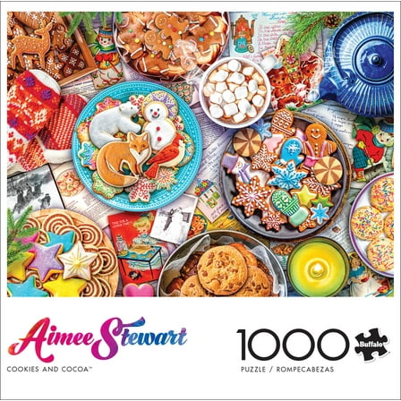 Buffalo Games 1000-Piece Aimee Stewart Cookies and Cocoa Interlocking Jigsaw Puzzle