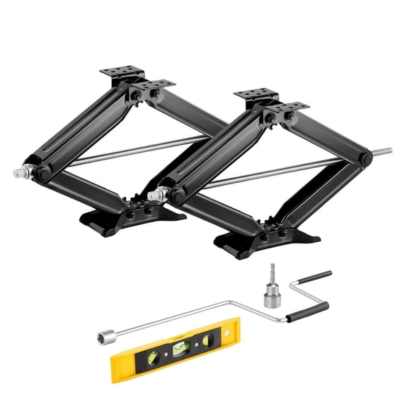 RV Scissor Jacks 6500lbs - 4-23.4in Stabilizer Leveling Jacks Set of 2