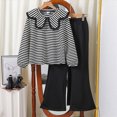 thumbnail image 2 of NOLDARES Toddler Baby Girl Fall Winter Clothes Graphic Crewneck Sweatshirt + Joggers Pants Outfits Set(Black,10-11 Y), 2 of 4