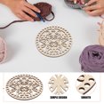 thumbnail image 2 of Wooden Crochet Base Crocheting Bag Bottom Basket Braiding Supplies Beige Color Round Craft Weave, 2 of 6