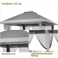 thumbnail image 4 of Memoryfield 13x13 Pop up Outdoor Gazebo, Adjustable Height Canopy Tent, with Mosquito Netting, for Party Wedding Patio, Gray, 4 of 11