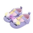 thumbnail image 5 of Sunisery Baby Girls Flower Unicorn Shoes PU Leather Shoes Soft Sole Crib Shoes First Walkers 0-18M, 5 of 6
