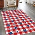 thumbnail image 3 of Independence Day Washable Area Rug 2.7 x 5 ft Blue Pentagram, Soft Non Slip Rugs Stain Repellent Indoor Felt Carpet for Living Dining Room Bedroom Home Office, 3 of 9