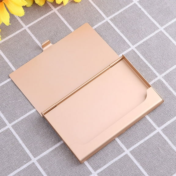 FOLOYORI Golden Business Card Case 1Pcs for Portable Use and Elegant Design