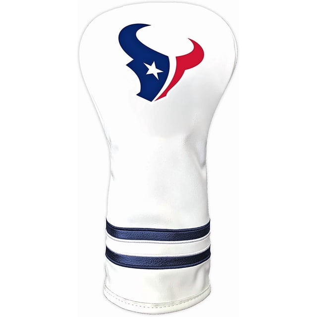 NFL Houston Texans White Vintage Driver Golf Club Headcover, Form Fitting Design, Retro Design & Superb