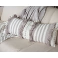 thumbnail image 5 of Foreside Home & Garden Gray Oversized 14x36 Decorative Cotton Lumbar Throw Pillow with Knotted Accent and Hand Tied Fringe, 1 Count (Pack of 1), 5 of 5