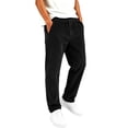 thumbnail image 3 of CYRBOKO Corduroy Pants for Boys, Casual Elastic Waist Comfy Relaxed Fit School Uniform Pants Black Size 10-12 T, 3 of 7