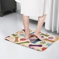thumbnail image 4 of Paw Prints and Bones Flannel Non Slip Door Rugs,Washable Door Mats Indoor,Decorative Door Mats,Dirt-Resistant and Absorbent Doormat for Entrance,Bedroom,Kitchen,Bathroom,31.5x17in(80x43cm), 4 of 4