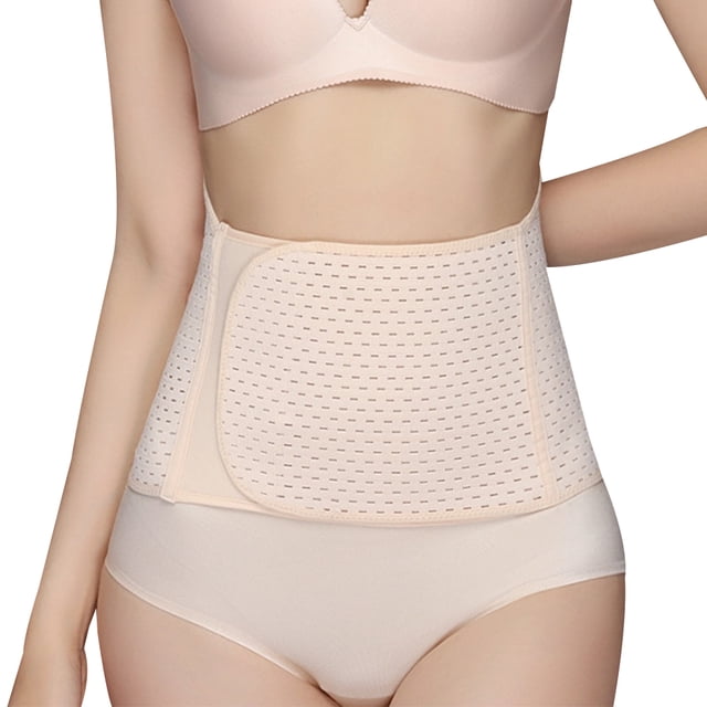 Faja abdominal posparto ajustable, transpirable y elástica, dispositivo de fijación moldeador corporal femenino