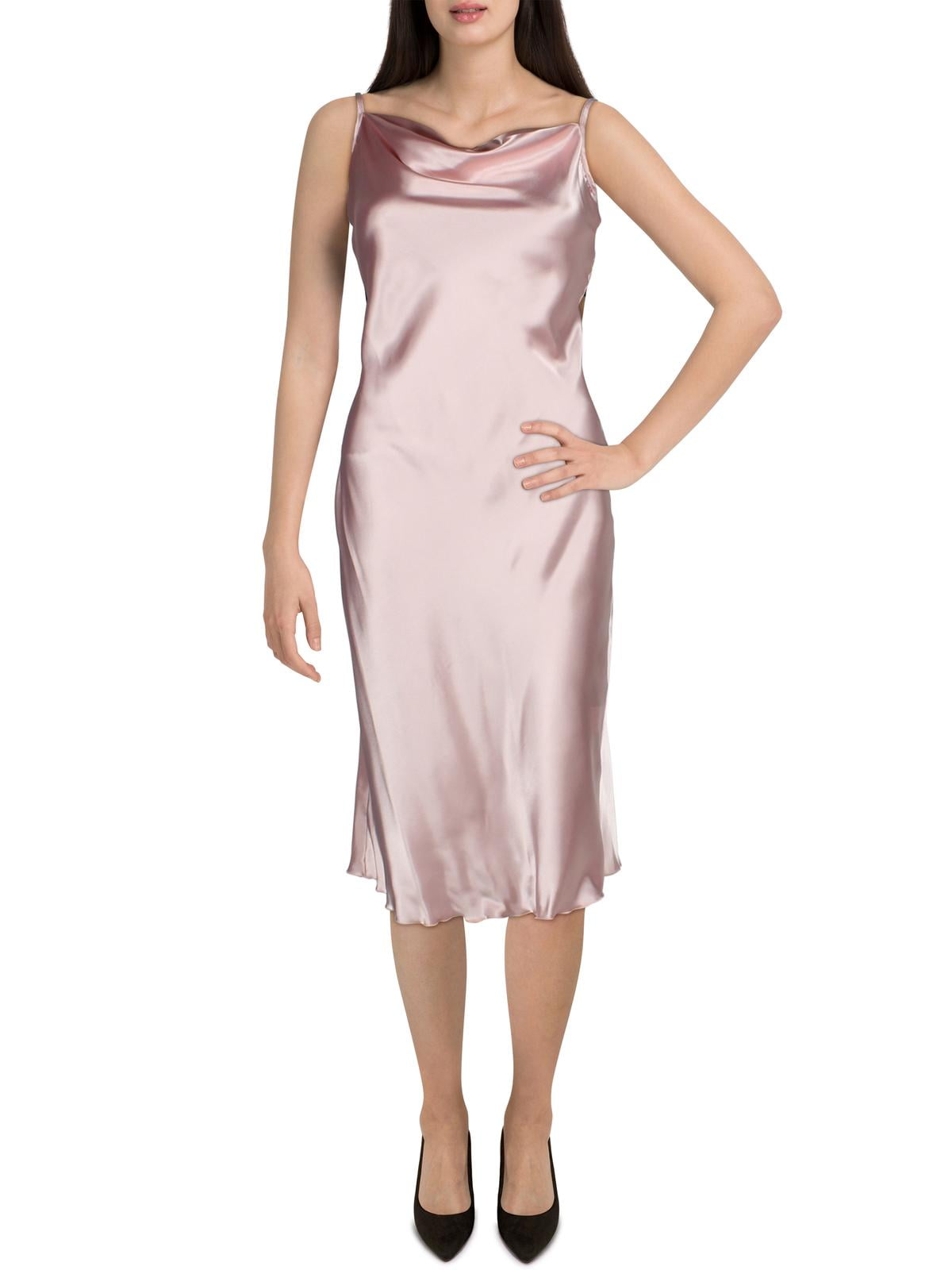 Bebe Bebe Womens Sateen Midi Slip Dress Walmart Com Walmart Com
