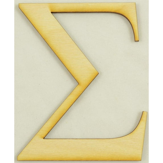 1 Pc, 8 Inch X 1/8" Thick Sigma Greek Letter For Wood Craft Project