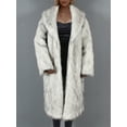 thumbnail image 2 of Votuleazi Long Sleeve Lapel Collar Coat for Women, Stylish Faux Fur Winter Outerwear, 2 of 6