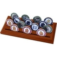 thumbnail image 4 of DECOMIL Military Collectible Challenge Coin Holder (Medium, 4 Rows) Solid Walnut, 4 of 5