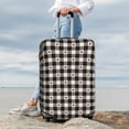 thumbnail image 7 of Hirioo Black Plaid Heart for Elasticity Suitcase Cover (No luggage Included) Durable Luggage Protector Fits 18-32 Inch Luggage-Large, 7 of 7