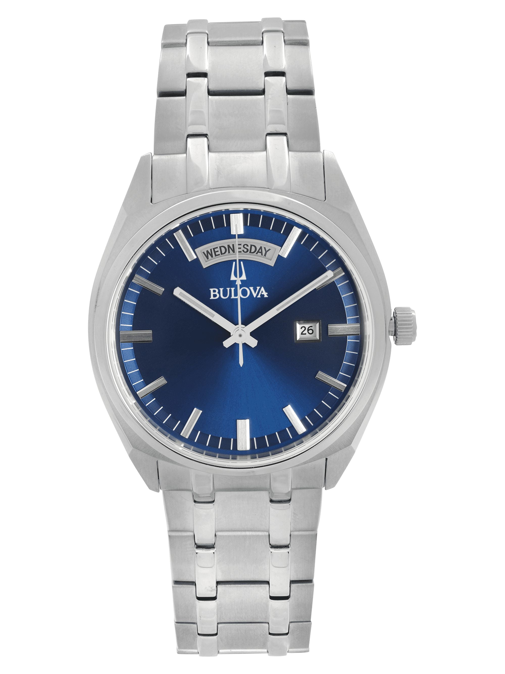 Bulova Classic Silver Dial Leather Men s Watch 97C106 Walmart