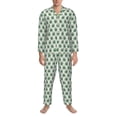 thumbnail image 3 of Sikiie Peacock Feathers1 Mens Pajama Set, Soft Warm Long Sleeve Sleepwear, Cozy Button-Down Pjs for Men-Large, 3 of 7