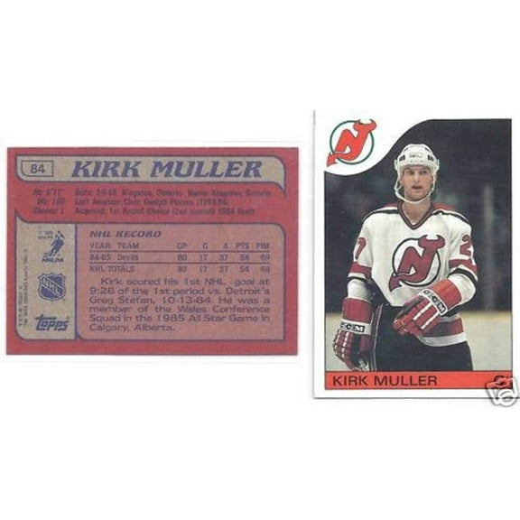 Kirk Muller New Jersey Devils 1985-86 Topps Rookie Card #84