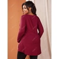 thumbnail image 3 of Camiseta Talla Extra Cruzada Rosegal  Mangas largas de talla grande, 3 of 5