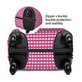 thumbnail image 4 of Easygdp Pink Gingham Double-Sided Printed Elastic Suitcase Protective Cover,Invisible Zipper, Business Trip Luggage Cases,Washable And Resistant To Falling -Medium, 4 of 9