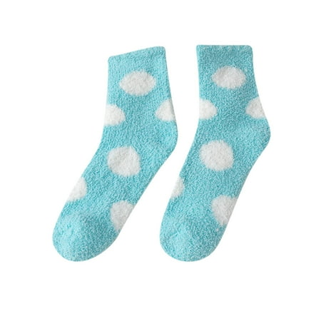 

Women Coral Fleece Socks Women Autumn And Winter Tube Socks Sleep Socks Cute Home Polka Dot Thick Stockings Filled Stockings Sleep Stockings Socks Sleep Sugar Nylons Lace Underlay Skeleton