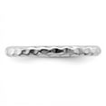 thumbnail image 4 of 925 Sterling Silver Stackable Expressions Rhodium Hammered Ring Size: 8; for Adults and Teens; for Women and Men, 4 of 5