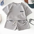 thumbnail image 4 of TOWED22 Toddler Baby Boy Summer Clothes Tractor/Funny Letters Print T-Shirt Casual Shorts Set Infant Baby Farm Clothes Grey,11-12 Y, 4 of 4