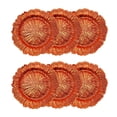 thumbnail image 2 of Craft and Party Charger Plate, 12 pcs 13" Round Orange Plastic Reef Charger Plate For Weddings And Elegant Settings With A Metallic Finish, 2 of 3