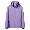 thumbnail image 1 of Timegard Rain Jackets for Women Plus Size Hooded Zipper Mid Length Raincoat Fall Solid Color Loose Jacket, 1 of 4