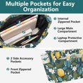 thumbnail image 3 of FORMRS Tote Bag for Women Quilted Large Capacity Travel Work Carry On Shoulder Handbag, Green Lemon Leaves, 3 of 7