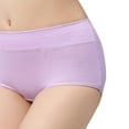 thumbnail image 4 of sovlvnd Seamless Panties for Women on Clearance Sexy Solid Color Mid-waist Sexy Seamless Briefs Ladies underwear Panties, 4 of 4